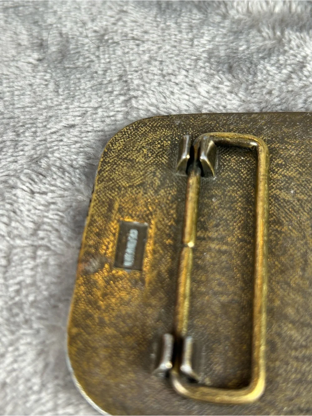 Vintage Brass ? Belt Buckle BiPlane Airplane By Avon Patina Retro 70s‎
